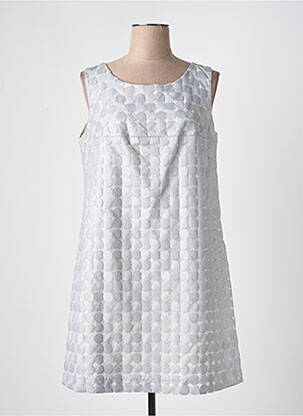 Robe courte sans manche sans manche gris LUNA 24 femme