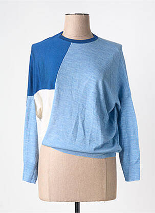 Pull col rond manches longues bleu HIGH femme