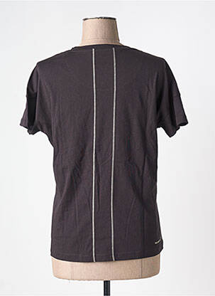 T-shirt coupe cintrée manches courtes marron AERONAUTICA femme