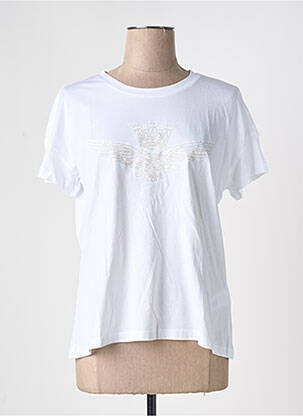 T-shirt coupe cintrée manches courtes blanc AERONAUTICA femme