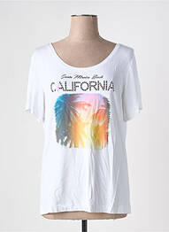 T-shirt sérigraphie floquée manches courtes blanc AIRFIELD femme