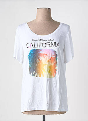 T-shirt coupe droite manches courtes blanc AIRFIELD femme