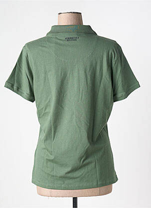 Polo broderie manches courtes vert AERONAUTICA femme