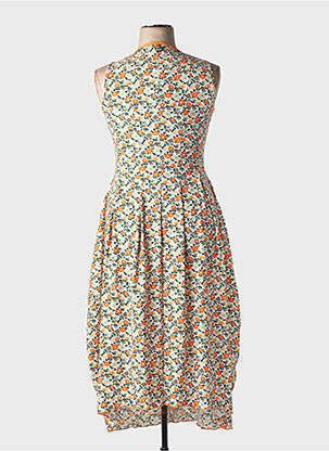 Robe mi-longue imprimé fleurs sans manche blanc HIGH femme