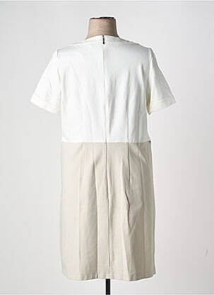 Robe mi-longue fermeture zippée au dos manches courtes blanc AIRFIELD femme
