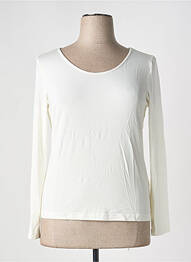 T-shirt manches longues manches longues blanc BLEU BLANC ROUGE femme