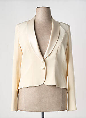 Blazer coupe cintrée beige CHRISTIE DE LA RUE femme