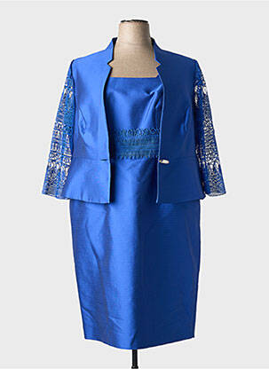 Ensemble robe fermeture zippée au dos bleu SONIA PENA femme