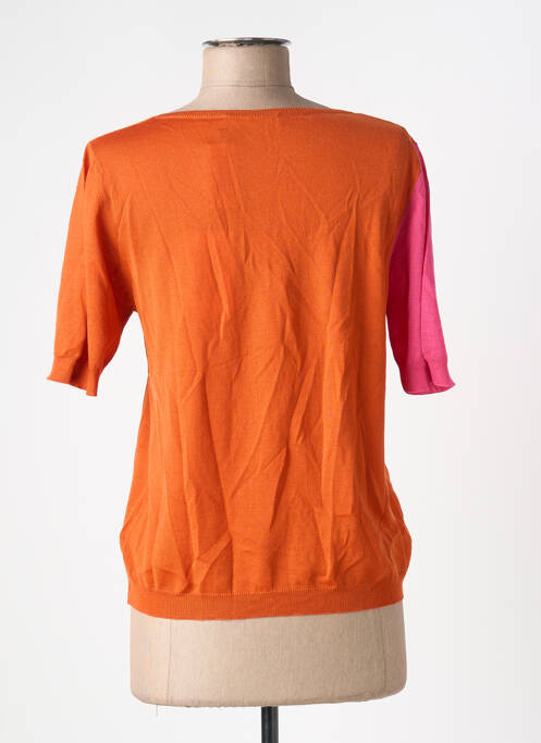 T-shirt col v manches courtes orange MONTAGUT femme