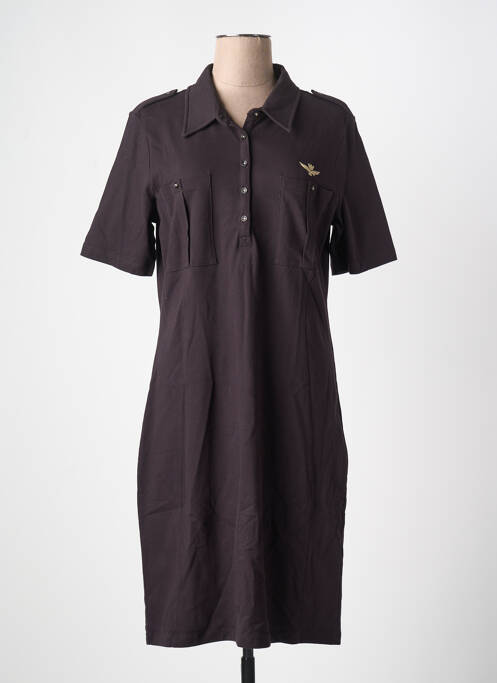 Robe mi-longue manches courtes manches courtes bleu AERONAUTICA femme
