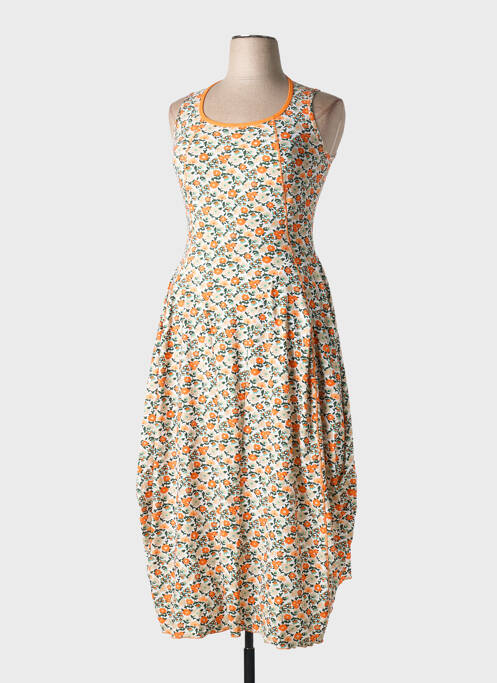 Robe mi-longue imprimé fleurs sans manche blanc HIGH femme