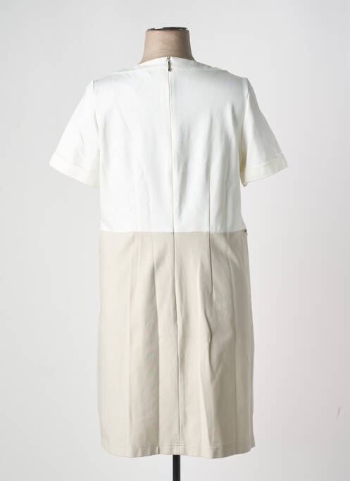 Robe mi-longue fermeture zippée au dos manches courtes blanc AIRFIELD femme