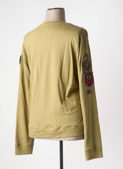 Sweat-shirt sérigraphie floquée manches longues vert AERONAUTICA femme