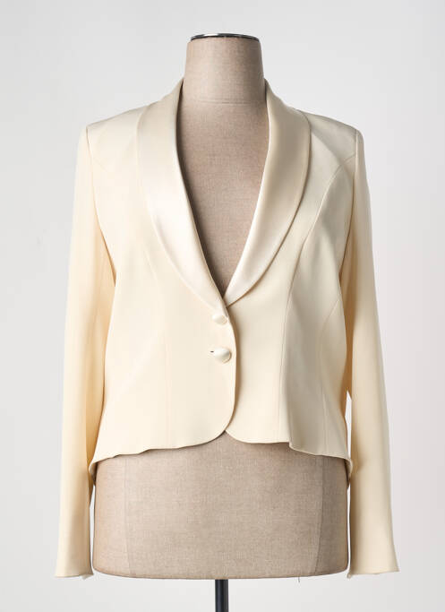 Blazer coupe cintrée beige CHRISTIE DE LA RUE femme