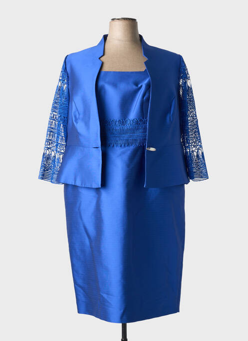Ensemble robe fermeture zippée au dos bleu SONIA PENA femme