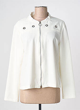 Veste casual col rond blanc MULTIPLES femme