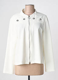 Veste casual col rond blanc MULTIPLES femme