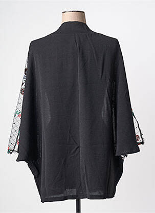Veste kimono col v noir MULTIPLES femme
