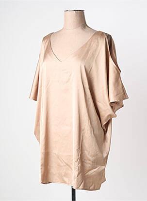 Tunique manches courtes coupe fluide beige MULTIPLES femme