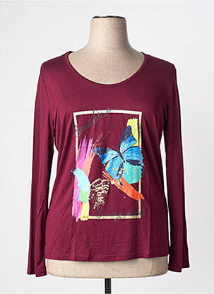 Top coupe cintrée manches longues violet MULTIPLES femme