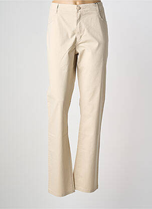 Jeans coupe droite poches beige MULTIPLES femme