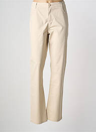 Jeans coupe droite poches beige MULTIPLES femme