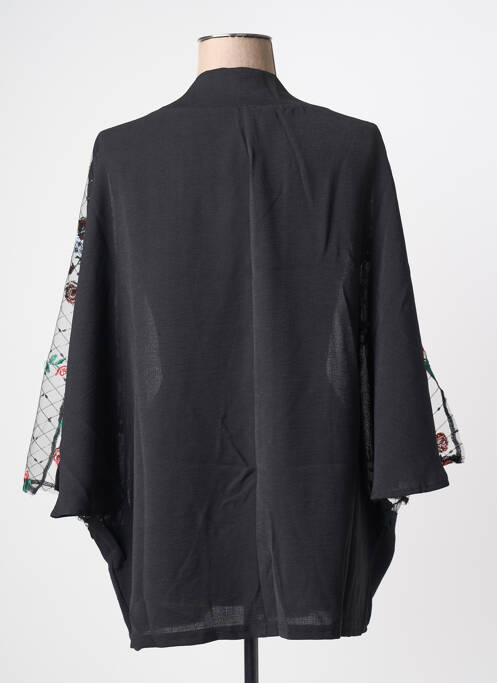 Veste kimono col v noir MULTIPLES femme