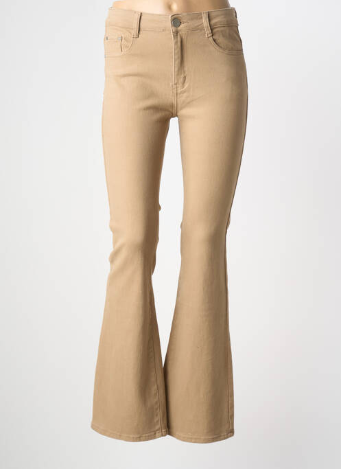 Pantalon flare coupe évasée beige MULTIPLES femme