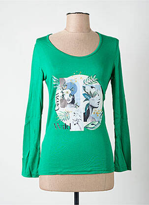 T-shirt manches longues manches longues vert MULTIPLES femme