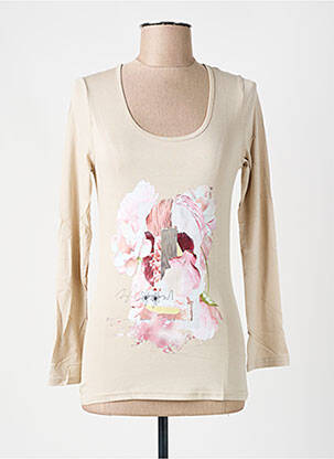 T-shirt manches longues manches longues beige MULTIPLES femme