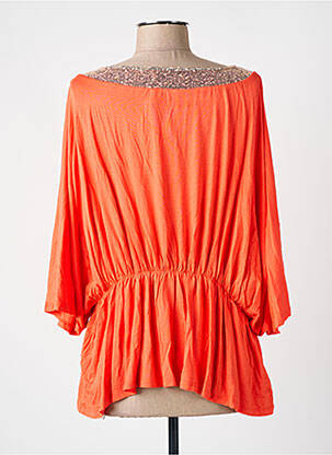 Top stretch manches courtes orange MULTIPLES femme