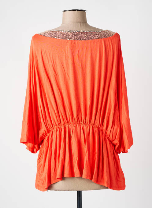 Top tissage jersey manches courtes orange MULTIPLES femme