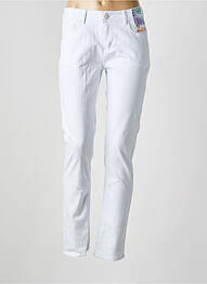 Jeans coupe slim stretch taille normale blanc QUATRE VINGT JOURS femme