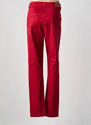 Jeans coupe slim stretch taille normale rouge QUATRE VINGT JOURS femme
