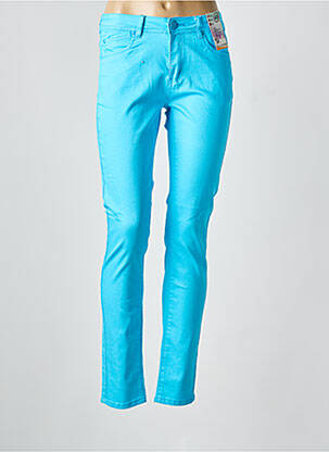 Jeans coupe slim stretch taille normale bleu QUATRE VINGT JOURS femme