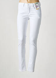Jeans coupe slim stretch taille normale blanc QUATRE VINGT JOURS femme