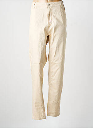 Jeans coupe slim stretch taille normale beige QUATRE VINGT JOURS femme