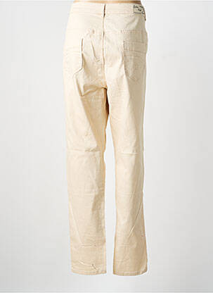 Jeans coupe slim stretch taille normale beige QUATRE VINGT JOURS femme