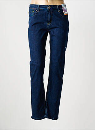 Jeans coupe slim tissage brut taille normale bleu QUATRE VINGT JOURS femme