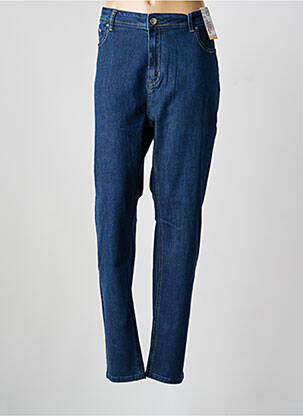 Jeans coupe slim tissage brut taille normale bleu QUATRE VINGT JOURS femme