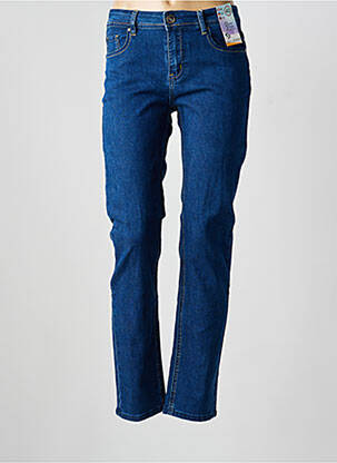 Jeans coupe slim stretch taille normale bleu QUATRE VINGT JOURS femme