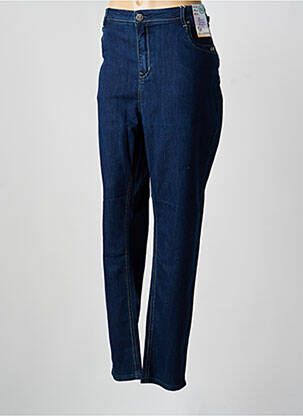 Jeans coupe slim tissage brut taille normale bleu QUATRE VINGT JOURS femme