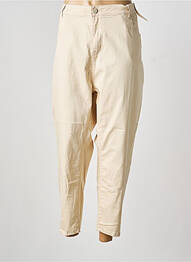 Jeans coupe slim stretch taille normale beige QUATRE VINGT JOURS femme