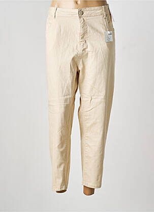 Jeans coupe slim stretch taille normale beige QUATRE VINGT JOURS femme