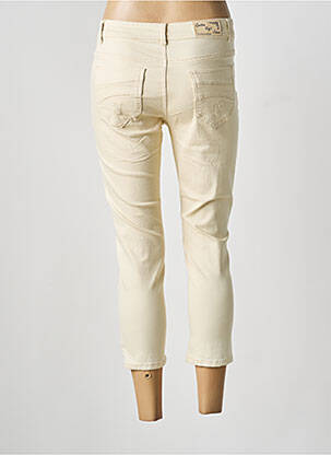 Jeans coupe slim stretch taille normale beige QUATRE VINGT JOURS femme