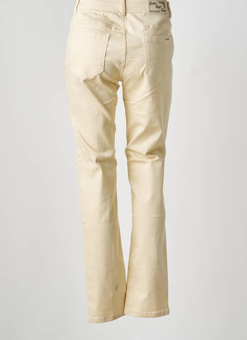 Jeans coupe slim stretch taille normale beige QUATRE VINGT JOURS femme
