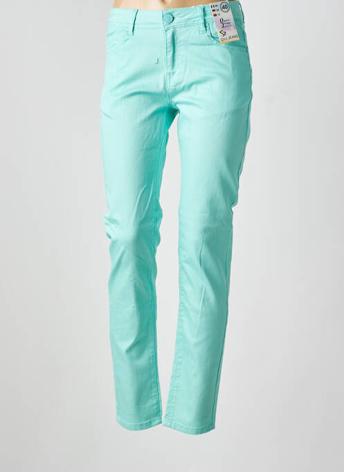 Jeans coupe slim stretch taille normale bleu QUATRE VINGT JOURS femme