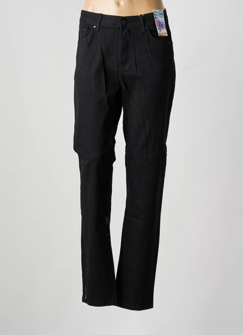 Jeans coupe slim stretch taille normale noir QUATRE VINGT JOURS femme