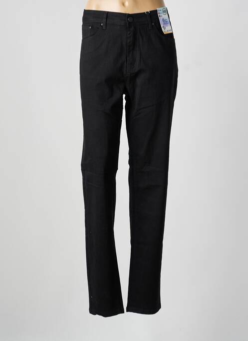 Jeans coupe slim stretch taille normale noir QUATRE VINGT JOURS femme