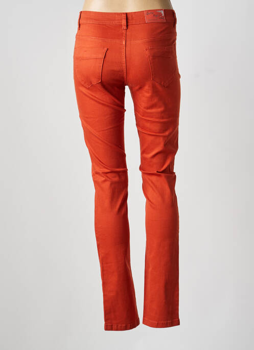 Jeans coupe slim stretch taille normale orange QUATRE VINGT JOURS femme